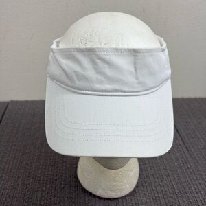 Sun Visor Hat Cap Womens OSFM White Solid Blank No Logo Outdoor Golf Tennis